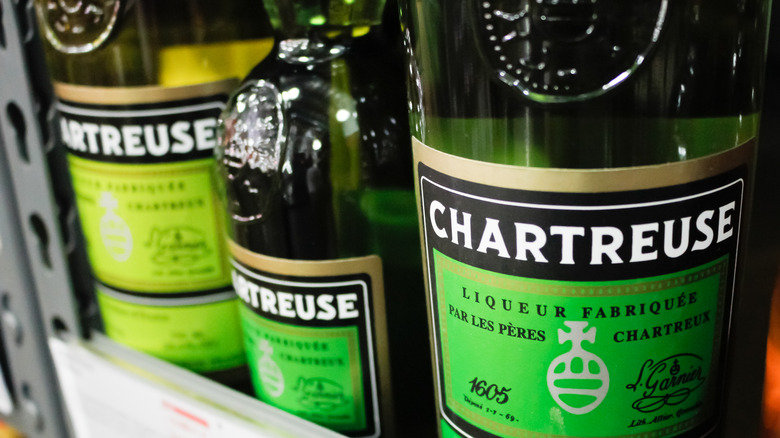 Bottles of yellow and green Chartreuse 