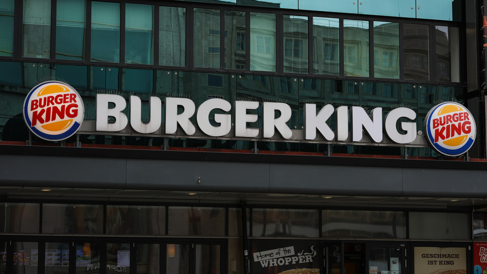 Burger King sign on outside of building