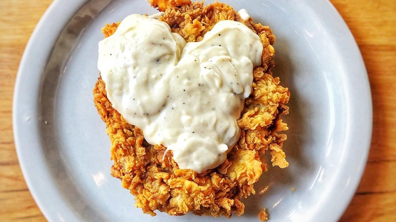 chicken fried steak white pepper gravy