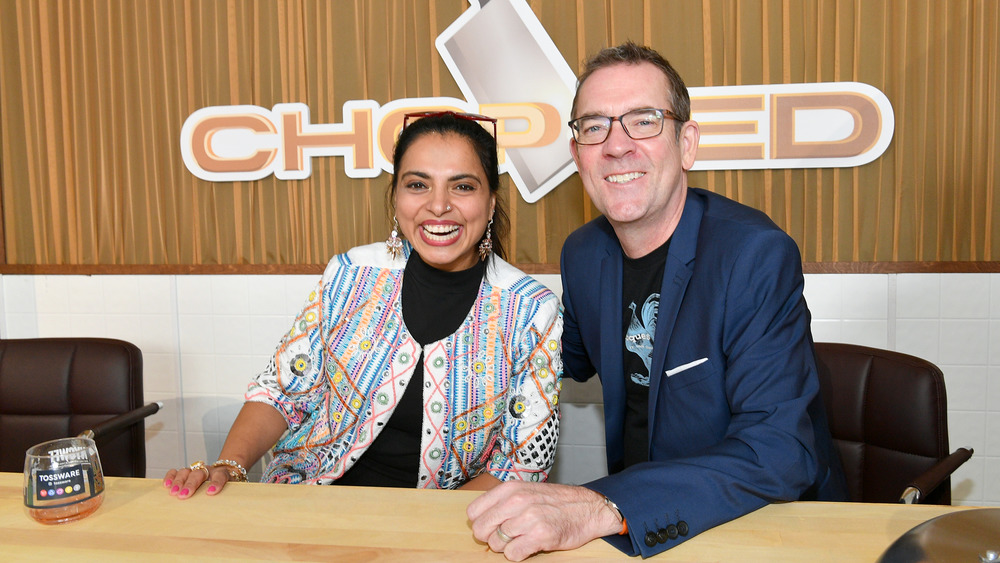 Chopped's Maneet Chauhan and Ted Allen
