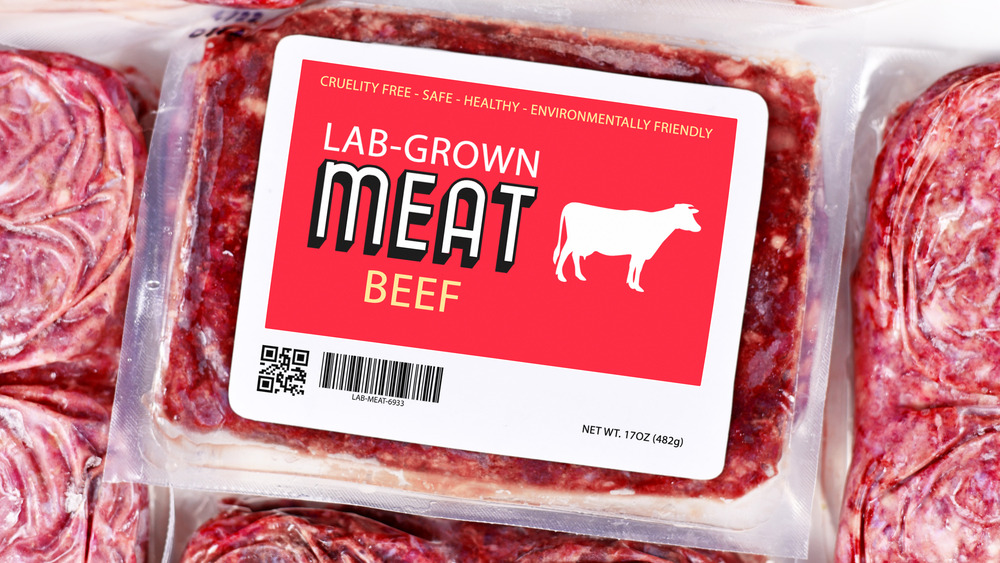 Lab-grown meat label