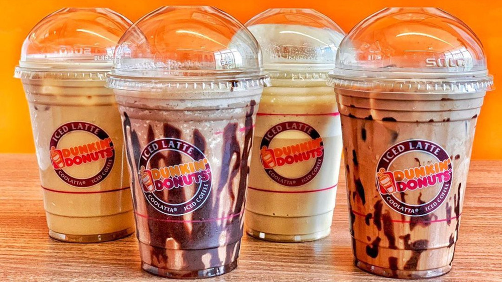 Dunkin' iced lattes