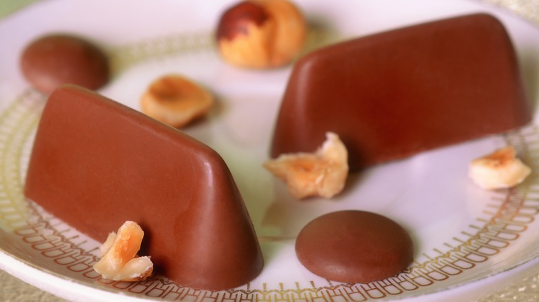 gianduiotti on a plate