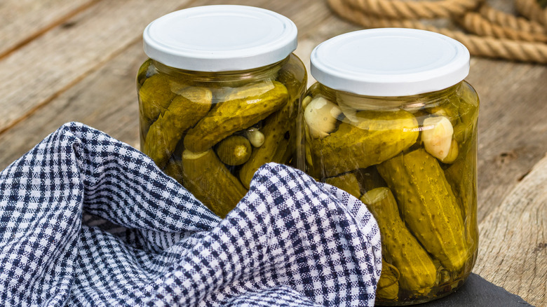 Jars of pickles