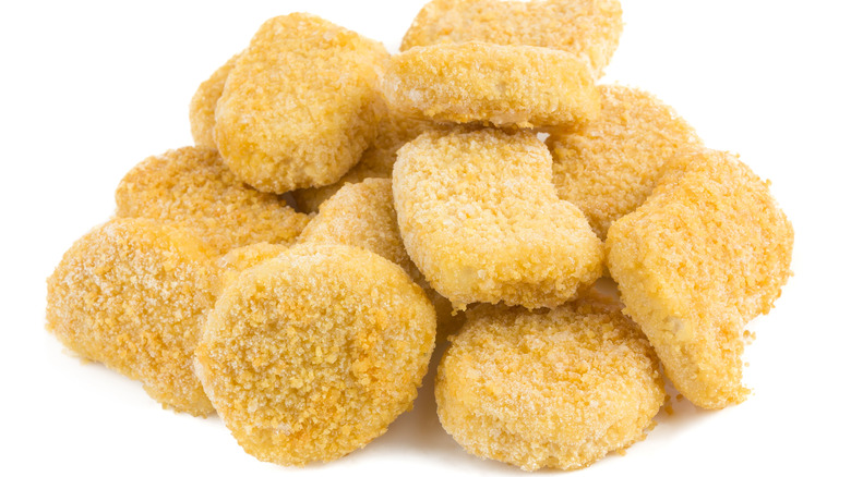 pile of breaded chicken nuggets