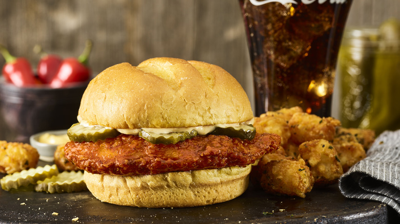 Smashburger Scorchin' Hot Crispy Chicken Sandwich meal