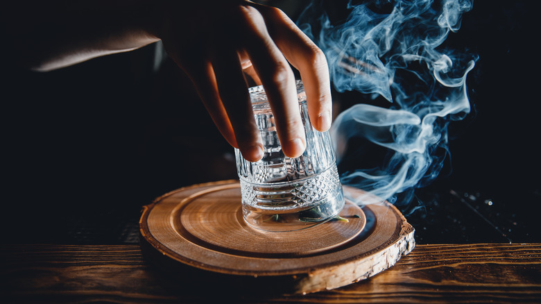 Smoked cocktail glass