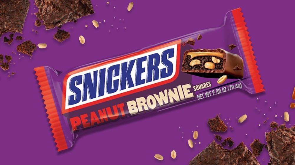 snickers peanut brownie squares