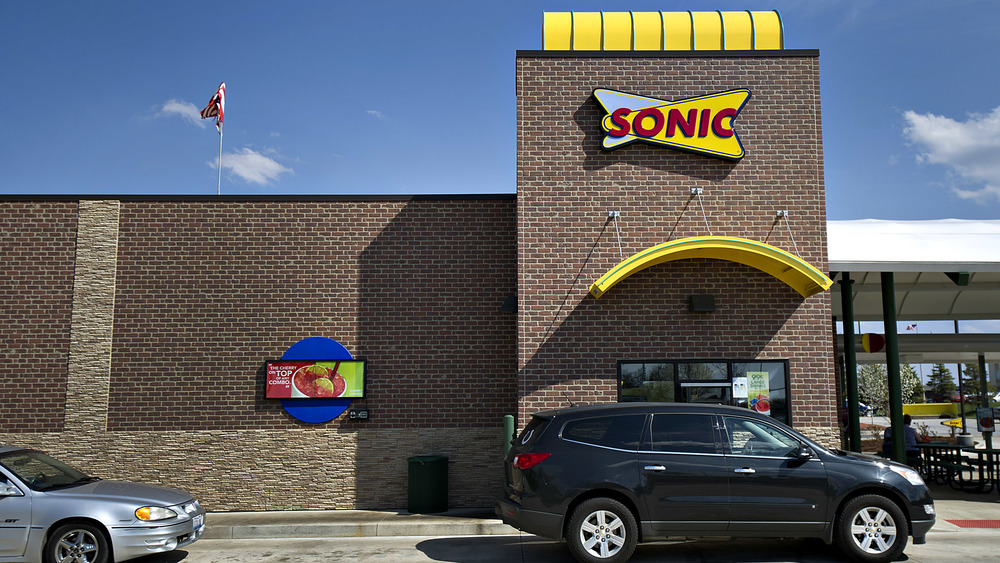 Cars at Sonic take-out window