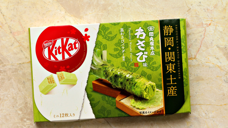 Green wasabi kitkats