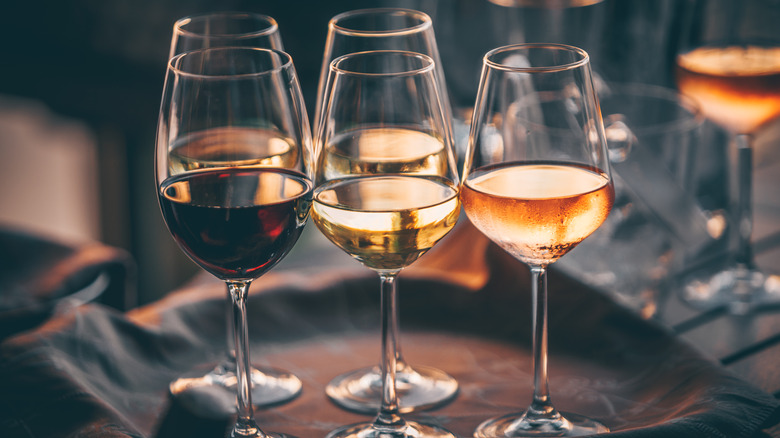 A variety of wines