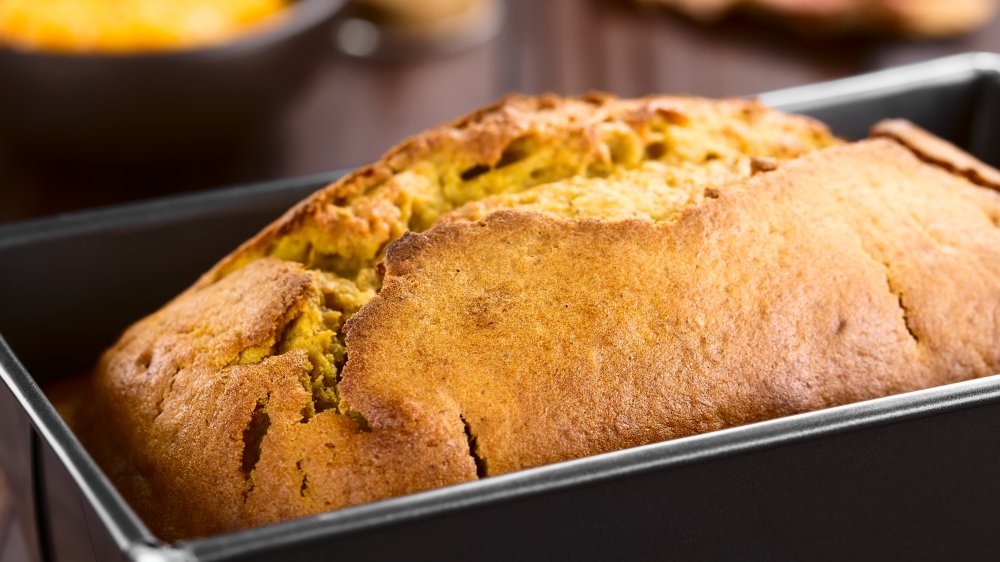 homemade loaf of quick bread