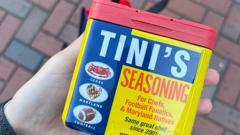 A can of customized "Tini's Seasoning"