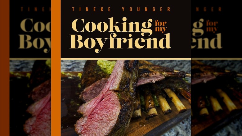 A section of the coverpage of Tineke Younger's cookbook, Cooking for my Boyfriend