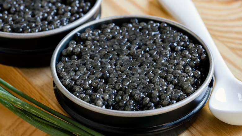 caviar tin and spoon