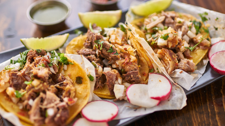 street tacos with lime