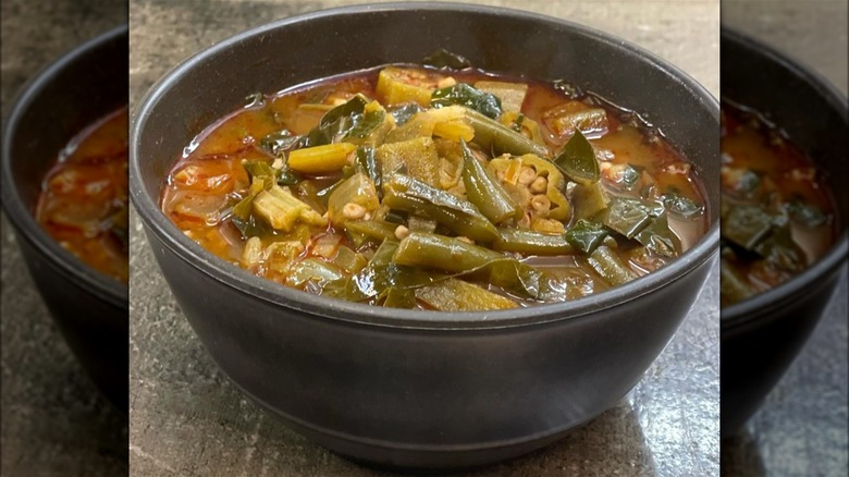 bowl of green gumbo