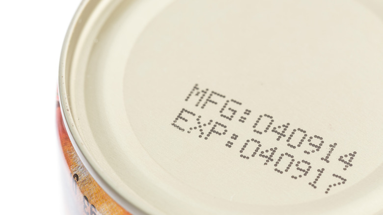 Expiration date on food