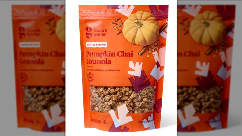 bag of pumpkin chai flavored granola