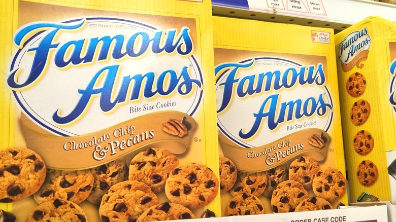 boxes of Famous Amos cookies