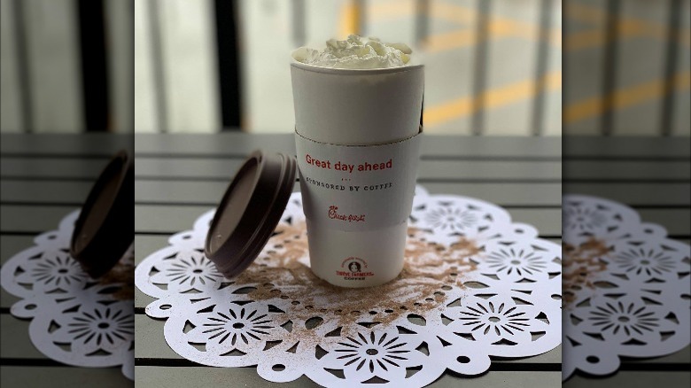 Chick-fil-A hot chocolate whipped cream