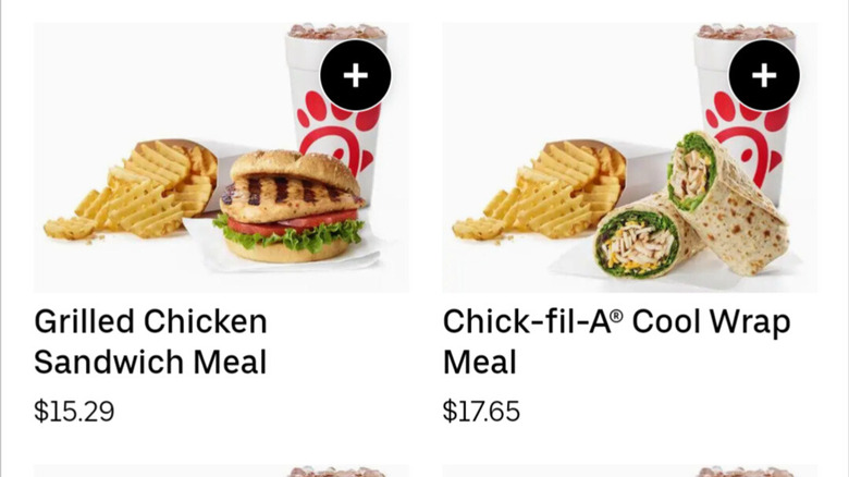 Prices of Chik-Fil-A meals from New York City