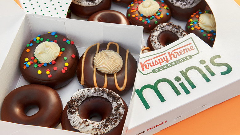 Mini chocolate glazed donuts from Krispy Kreme