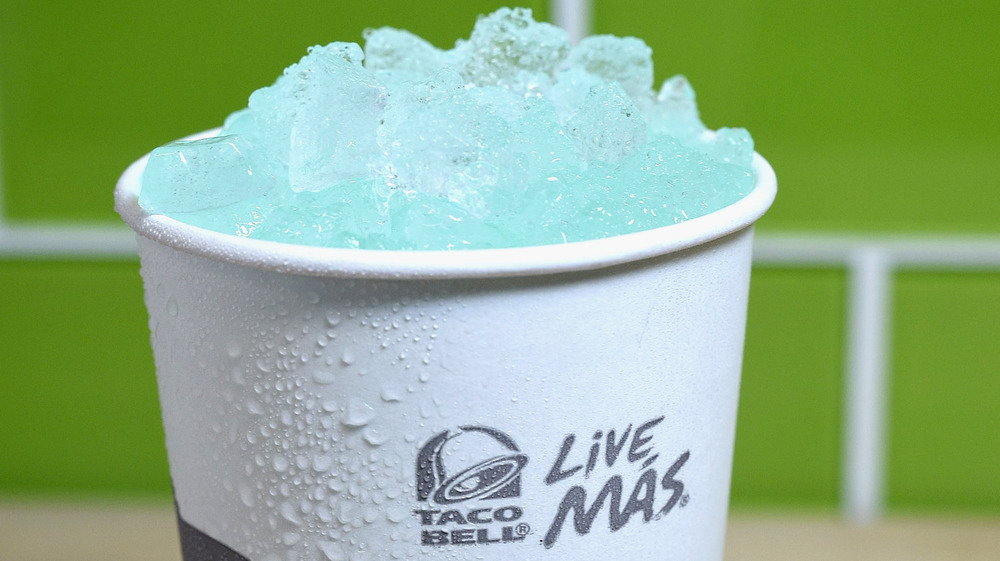 Taco Bell Mountain Dew Baja Blast in cup