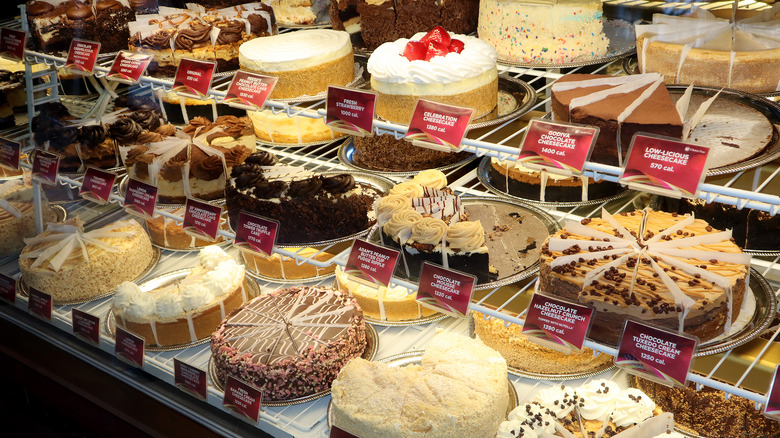 Decadent Cheesecake Factory cheesecake display