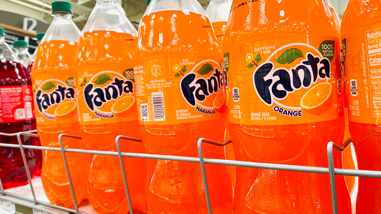 bottles of orange fanta