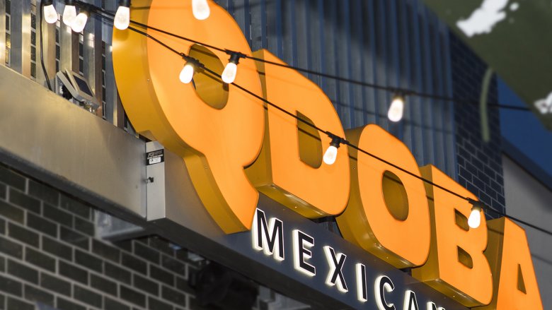 A Qdoba sign