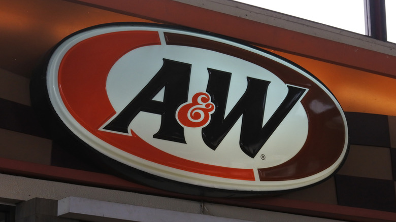 A&W restaurant sign