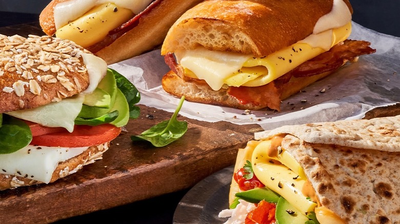 Panera Bread breakfast sandwiches