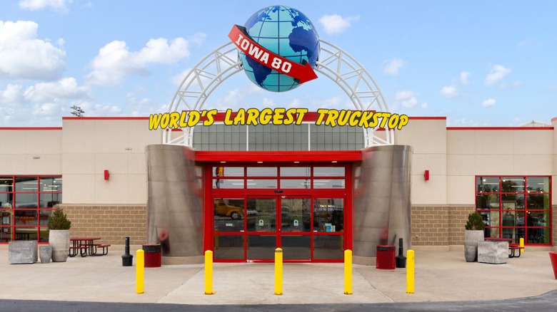 The entrance to Iowa 80, the world's largest truck stop
