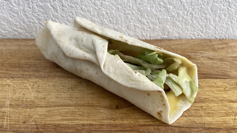 Honey Mustard Royal Crispy Wrap on cutting board