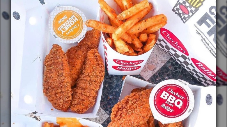 Checkers and Rallys fries and sauces
