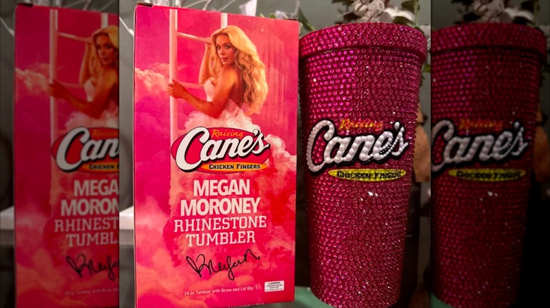 Megan Moroney rhinestone Raising Cane's tumbler