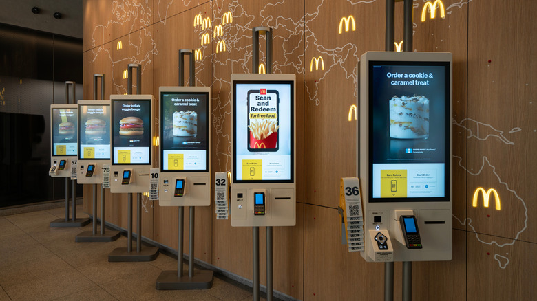 ordering kiosks at McDonald's
