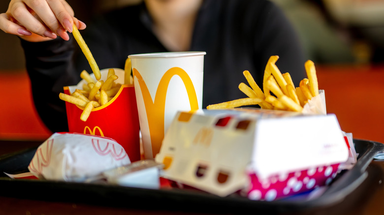 McDonald's meal with sandwich and fries