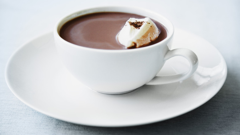 Hot chocolate in a mug