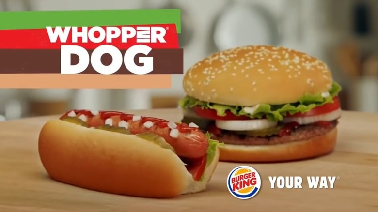 Whopper Dog displayed in commercial
