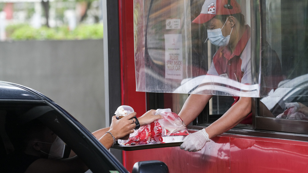 Getting fast food through a window