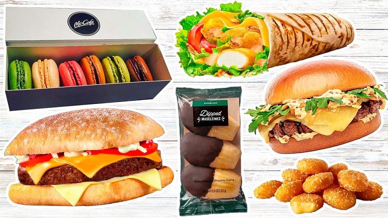 various French fast food items