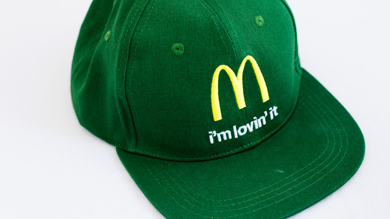 McDonald's hat with brand slogan 