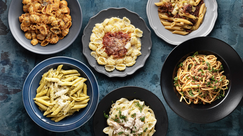 Various pasta dishes