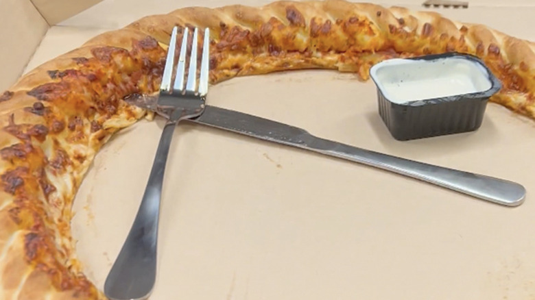 Ring of Pizza Hut pizza crust