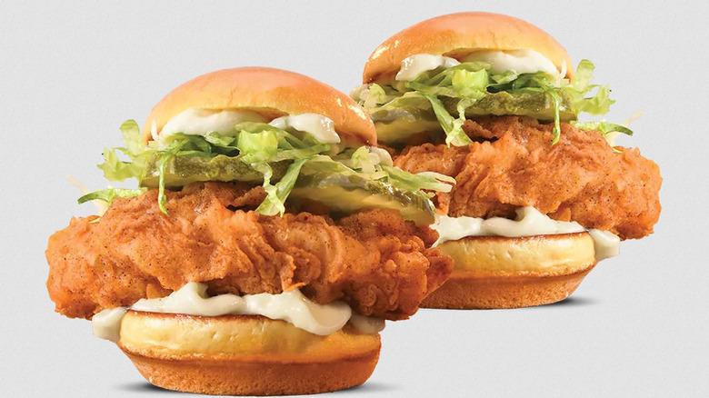 Two burgerfi chicken sliders