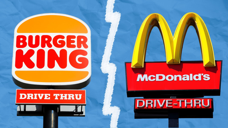 Burger King McDonald's signs composite image