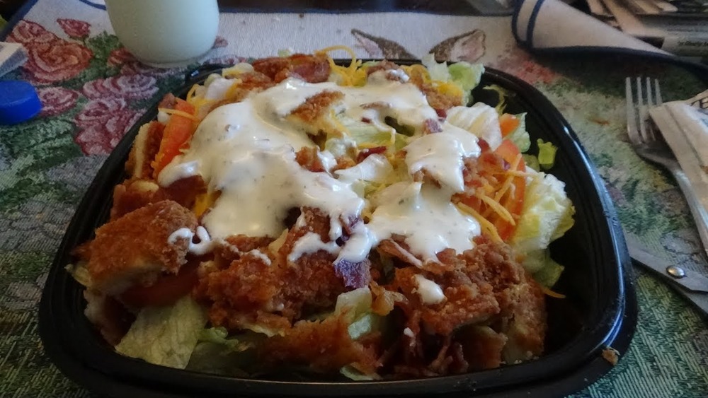 Burger King salad with chicken and ranch