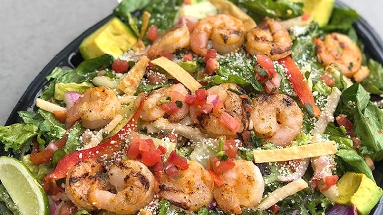 Mexican grilled shrimp salad
